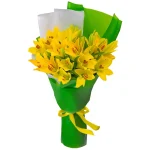Букет из 7 желтых лилий